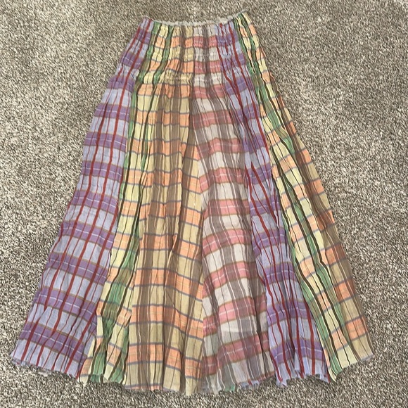 Free People Lausanne Plaid Convertable Maxi Skirt Midi Dress - Picture 8 of 10